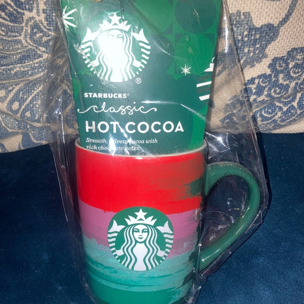 Starbucks 10oz Mug & Hot Chocolate Coco Mix - Red, Pink/Purple, Blue, & Green